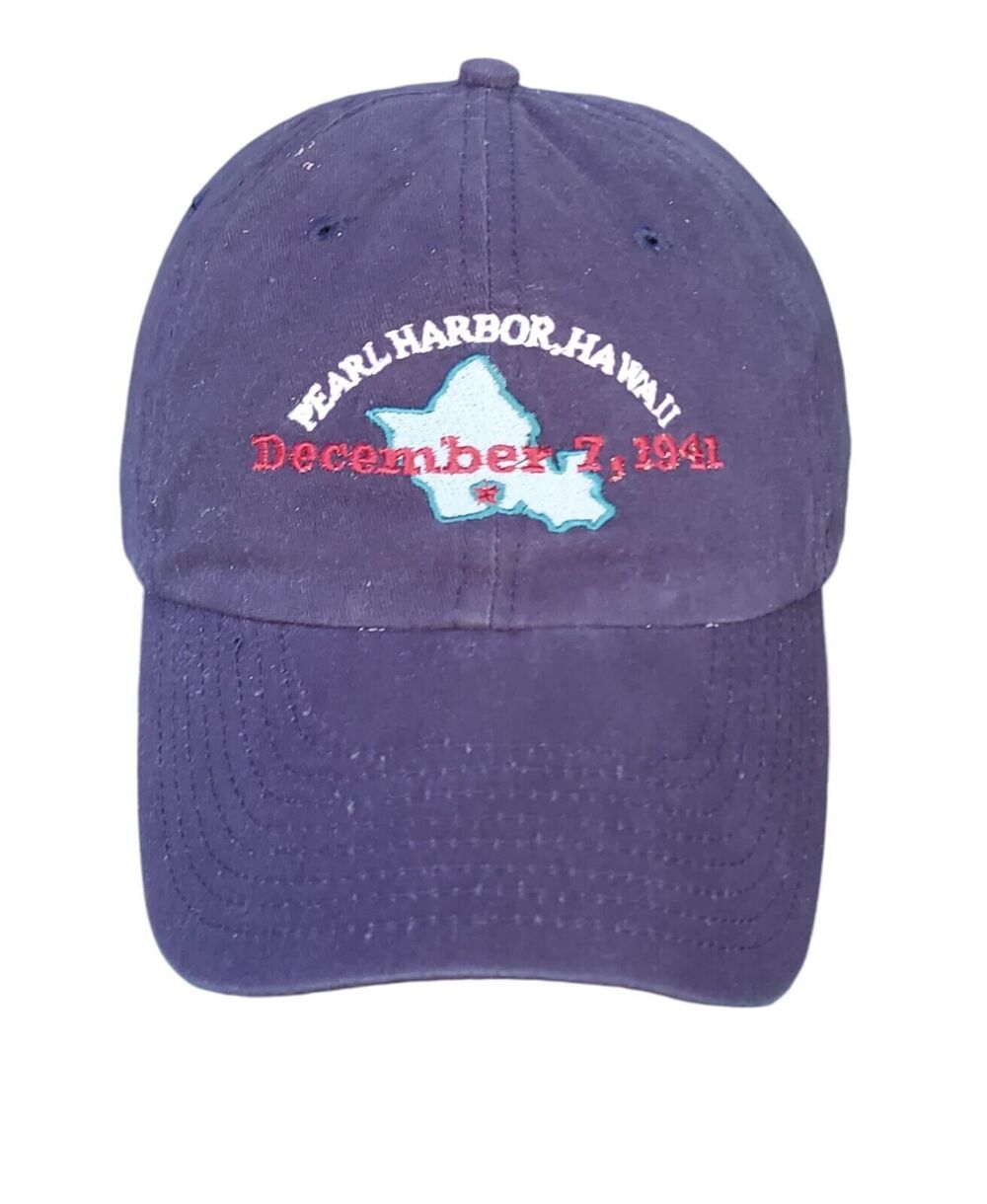 VTG Pearl Harbor, Hawaii Hat Navy Blue Adjustable